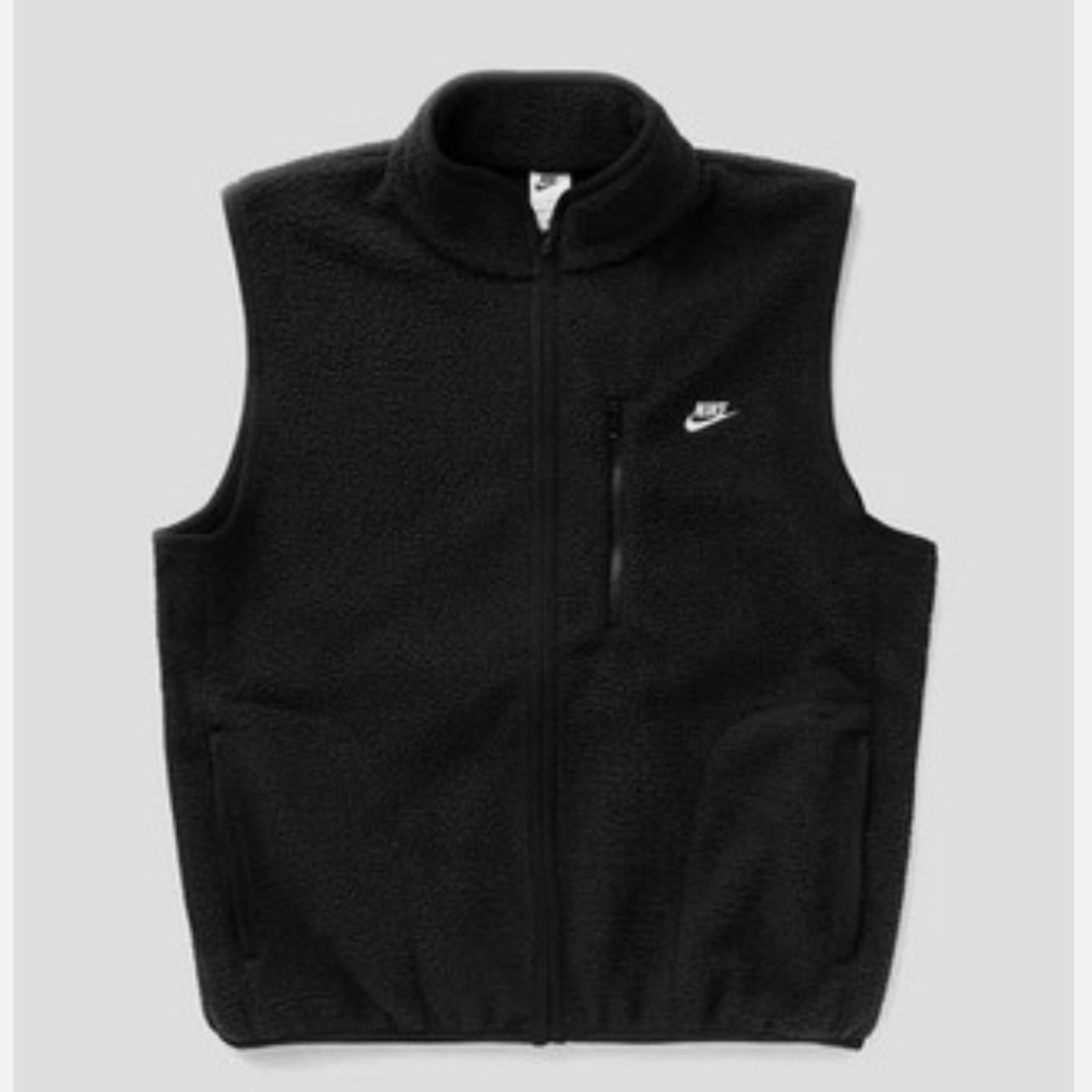 Nike men's fleece sleeveless vest black - Picture 2 of 5